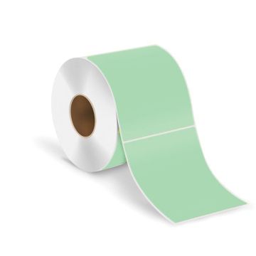 Direct Thermal Labels, Green 4" x 6"
