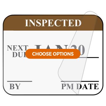 Monthly Self-Laminating Inspection Labels