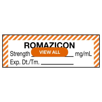 Anesthesia Labels Drug Names From O to Z