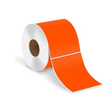 Thermal Transfer Labels, Orange Brite, 4.0" x 6.0"