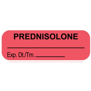 Anesthesia Labels, Prednisolone, 1-1/2" x 1/2"