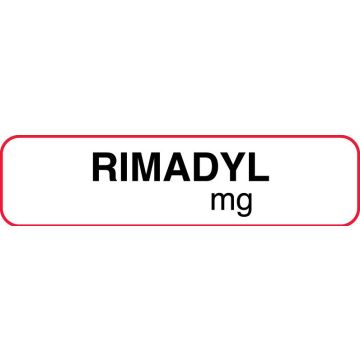 Anesthesia Label, Rimadyl mg, 1-1/4" x 5/16"