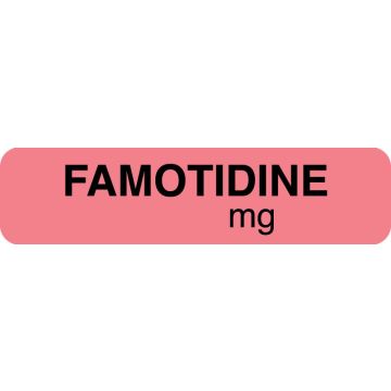 Anesthesia Label, Famotidine mg, 1-1/4" x 5/16"