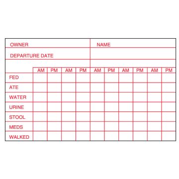 Cage Identification Cards, 5" x 3"