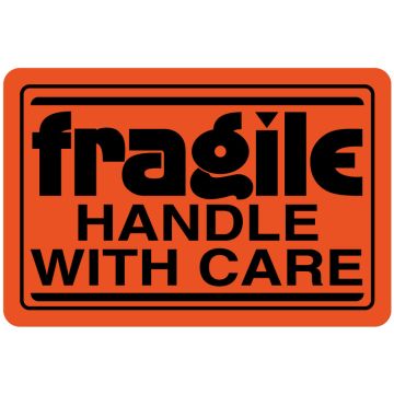 Fragile Shipping Linerless Label