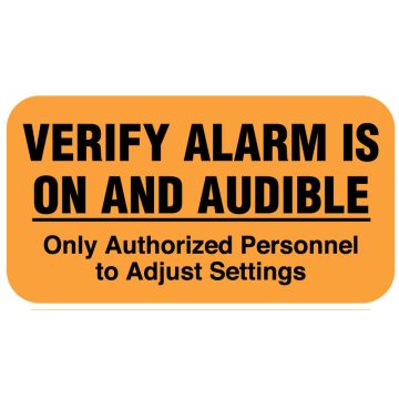 Alarm Verification, 1-5/8" x 7/8"