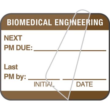 Biomedical Engineering Inspection Label