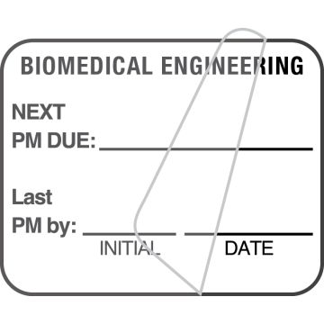 Biomedical Engineering Inspection Label