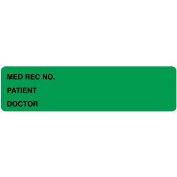 Binder Labels with Med Record #