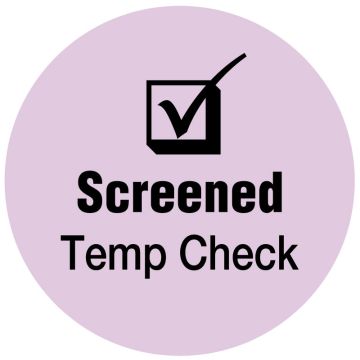 SCREENED Temp Check, Violet, 3/4" Dia