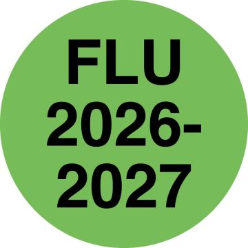 Flu 2026/2027, Laminated, 1/2" Dia, Green
