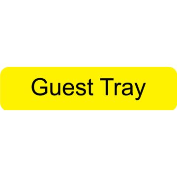 Guest Tray, Nutrition Communication Label, 1-1/4" x 5/16"