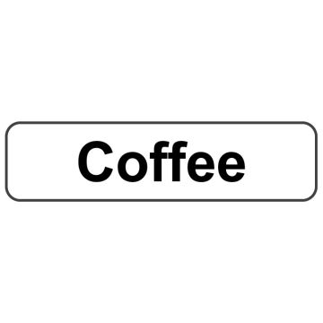 Coffee, Beverage Identification Labels, 1-1/4" x 5/16"
