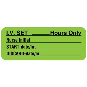 Tubing Change Label, 2-1/4" x 7/8"