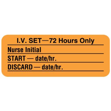 I.V. Tubing Change Label, 2-1/4" x 7/8"