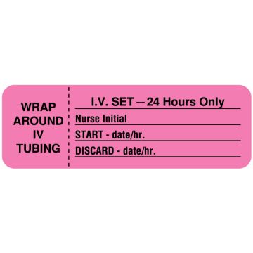 I.V. Tubing Change Label, 3" x 1"