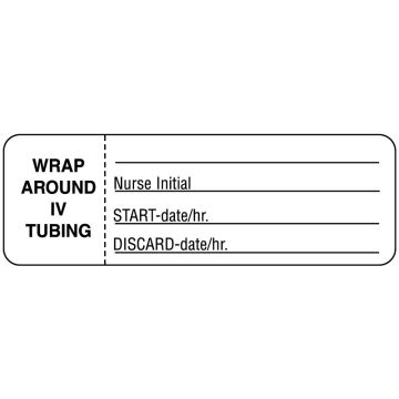 IV Set Change Label, 3" x 1"