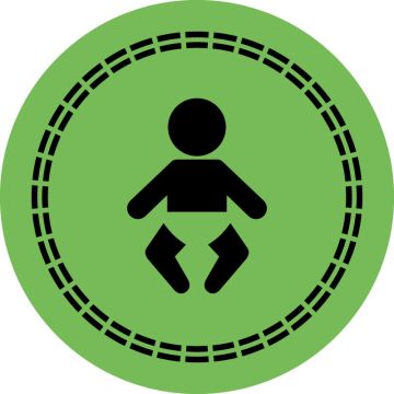 Universal Baby Symbol, 3/4" x 3/4"