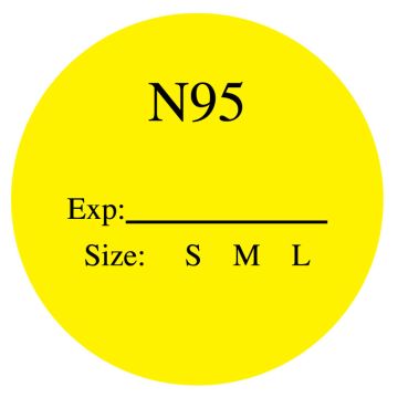 N95 Label, 1" Dia