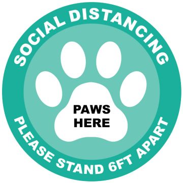 12" Dia Social Distancing Floor Sign