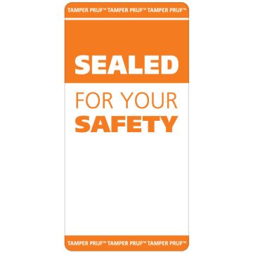 Food Tamper-Evident Security Labels, 2" x 4"