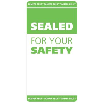 Green 2" x 4" Tamper Evident Label