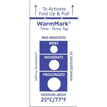 WarmMark Single-Use Temperature Indicator 25C/77F