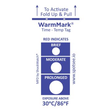 WarmMark Single-Use Temperature Indicator 30C/86F