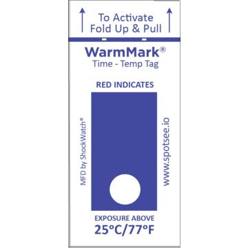 WarmMark Single-Use Temperature Indicator 8C/46F 8hr