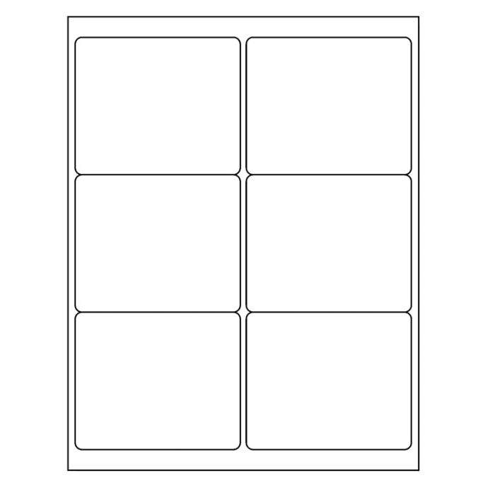 Desktop Laser Labels, 4.0" x 3-1/3" main product photo