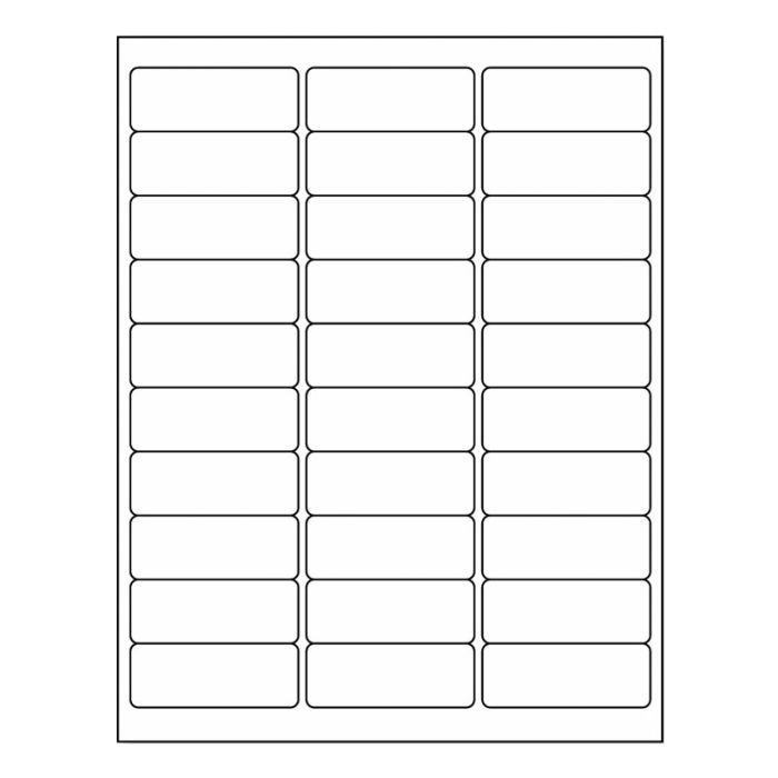 Desktop Laser Labels, Cleantac, 2-5/8" x 1.0" main product photo