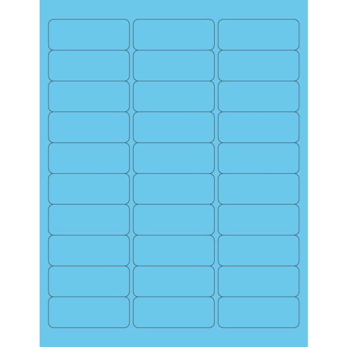 Laser/inkjet Printer Label, Blue, 2-5/8" x 1" main product photo