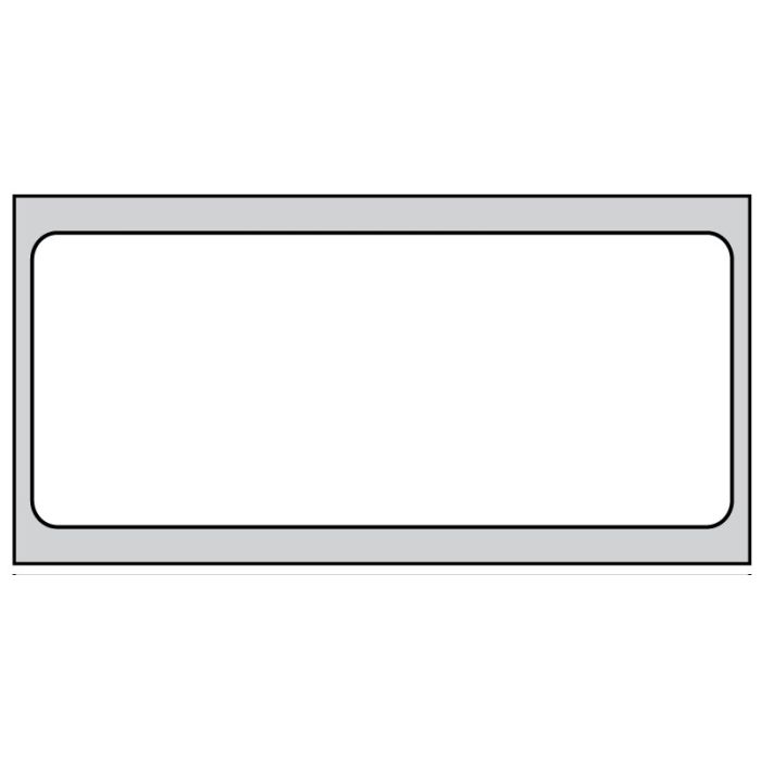 Synthetic Direct Thermal Printer Label, 1" Core, 2" x 1" main product photo