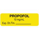 Anesthesia Label, Propofol 10 mg/mL, 1-1/2" x 1/2"