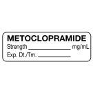 Anesthesia Label, Metoclopramide mg/mL, 1-1/2" x 1/2"