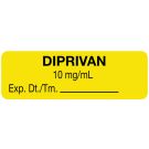 Anesthesia Label, Diprivan 10 mg/mL, 1-1/2" x 1/2"