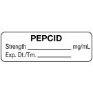 Anesthesia Label, Pepcid mg/mL, 1-1/2" x 1/2"