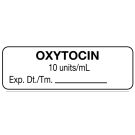 Anesthesia Label, Oxytocin 10 units/mL, 1-1/2" x 1/2"