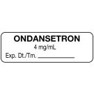 Anesthesia Label, Ondansetron 4 mg/mL, 1-1/2" x 1/2"