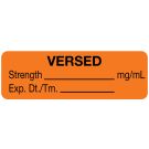 Anesthesia Label, Versed mg/mL, 1-1/2" x 1/2"