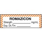 Anesthesia Label, Romazicon mg/mL, 1-1/2" x 1/2"