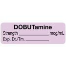 Anesthesia Label, DOBUTamine mcg/mL, 1-1/2" x 1/2"
