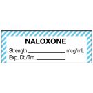 Anesthesia Label, Naloxone mg/mL, 1-1/2" x 1/2"
