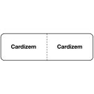 Cardizem, IV Line Identification Label, 3" x 7/8"