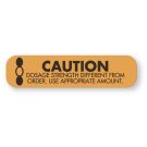 Dosage Information Label, 1-5/8" x 3/8"