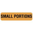 Small Portions, Nutrition Communication Labels, 1-1/4" x 5/16"