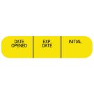 Date Open Exp Date In, Medication Instruction Label, 1-5/8" x 3/8"