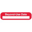 Beyond Use, Medication Instruction Label, 1-5/8" x 3/8"