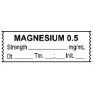 Anesthesia Tape, Magnesium 0.5 mg/mL, Date Time Initial, 1-1/2" x 1/2"