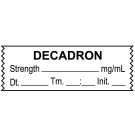 Anesthesia Tape, Decadron mg/mL, Date Time Initial, 1-1/2" x 1/2"